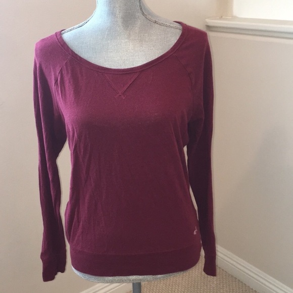 Hollister Tops - Hollister Burgundy Long Sleeve Tee - M